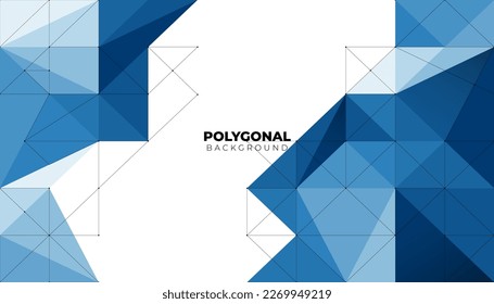 background design with blue polygonal shapes