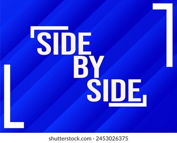 background design with blue side by side typography