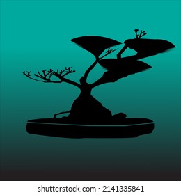 Hintergrund-Design-Bonsai-Baum geeignet für Hintergrund, Postkarte, etc.