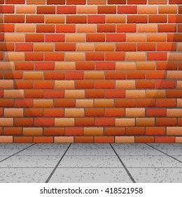 Background design with brick wall  illustration