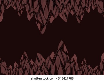 Background design with brown rocks illustration