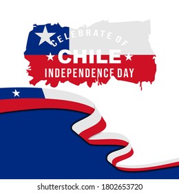 Background design for Chile Independence Day when celebrate on 18 september.
