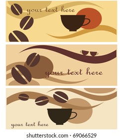 background  with design and coffee  illustration