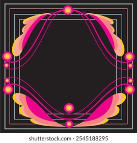 Projeto de fundo com um tema de ritmo de cores em formas geométricas abstratas.