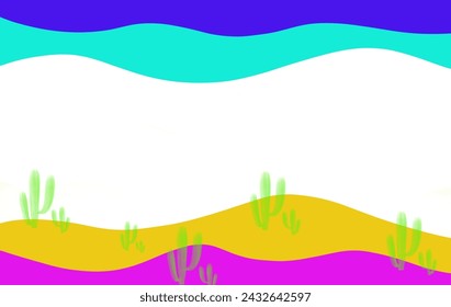 diseño de fondo de ondas de color y plantas