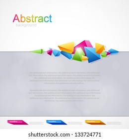 Background for design with colored geometric abstraction