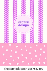 background design with the concept of lines, heart shapes and abstract pimple patterns