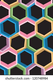 Background design consist of multicolored shapes. Vector illustration.