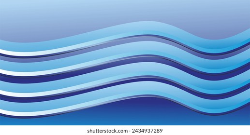 The background design consists of repeating curved lines and gradient blue areas to create an abstract composition that gives a dynamic impression