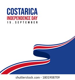 Background design for costa rica independence day on 15 september.