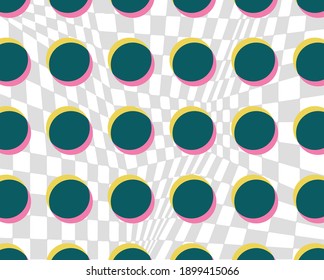 Background design created with geometric patterns. circle shape. Fabric design.