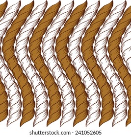 Background design with curved stripes of brown rope.