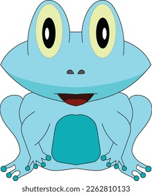 background design cute frog character fit for background, postcard, Logo, etc.
