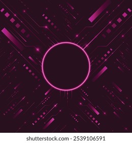 background design deep pink color (neon effect) techonology vibe