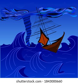 The background design depicts sea conditions with big waves, storms and a ship that is almost wrecked. can be used as a template.