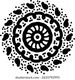 fundo, desenho, desenhos, arte, ilustração, círculo, circulado, circundando, preto, cartão, cadarço, imagem, forma, elemento, estilo, caracol

