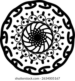 fundo, desenho, desenhos, arte, ilustração, círculo, circulado, circundando, preto, cartão, cadarço, imagem, forma, elemento, estilo, caracol
