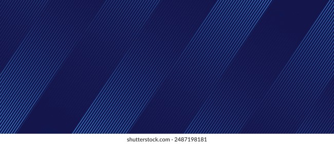 Diseño de fondo con patrón diagonal de rayas azul oscuro. Fondo de tecnología de Vector para Anuncio de negocios lux digital brillante