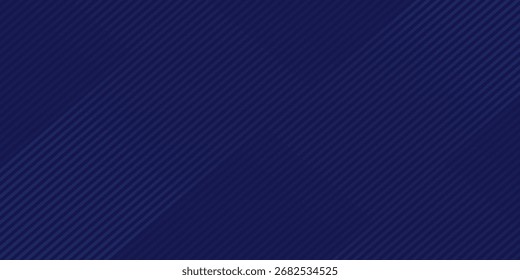 Hintergrunddesign mit diagonalem dunkelblauem Streifenmuster. Vektortechnologie Hintergrund für digitale Lux Business Banner glühenden Glitter