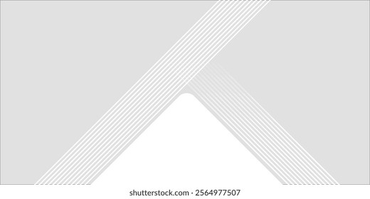 background design with diagonal line pattern in grey colour. Vector white horizontal template for business banner, formal invitation backdrop, luxury.