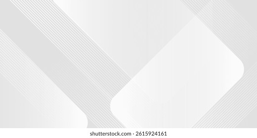 background design with diagonal line pattern in grey colour. Vector white horizontal template for business banner, formal invitation backdrop, luxury.