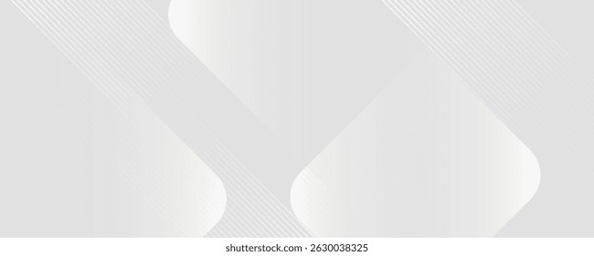 background design with diagonal line pattern in grey colour. Vector white horizontal template for business banner, formal invitation backdrop, luxury.