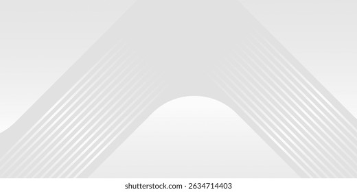 background design with diagonal line pattern in grey colour. Vector white horizontal template for business banner, formal invitation backdrop, luxury.