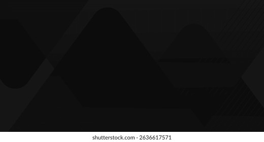 background design with diagonal line pattern in dark grey colour. Vector black horizontal template for business banner, formal invitation backdrop, luxury.