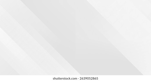 background design with diagonal line pattern in grey colour. Vector white horizontal template for business banner, formal invitation backdrop, luxury.