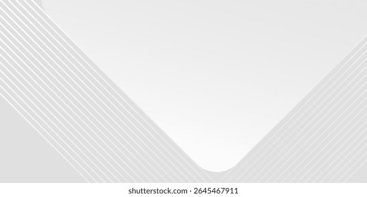 design de plano de fundo com padrão de linha diagonal em cor cinza. Modelo horizontal branco vetor para banner de negócios, fundo de convite formal, luxo.