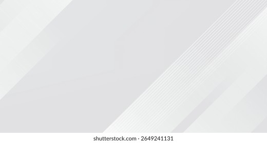background design with diagonal line pattern in grey colour. Vector white horizontal template for business banner, formal invitation backdrop, luxury.