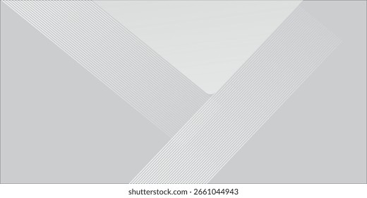 background design with diagonal line pattern in grey colour. Vector white horizontal template for business banner, formal invitation backdrop, luxury.