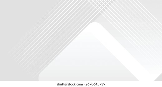 design de plano de fundo com padrão de linha diagonal em cor cinza. Modelo horizontal branco vetor para banner de negócios, plano de fundo de convite formal, luxo.