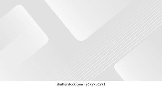 background design with diagonal line pattern in grey colour. Vector white horizontal template for business banner, formal invitation backdrop, luxury.