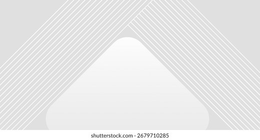 background design with diagonal line pattern in grey colour. Vector white horizontal template for business banner, formal invitation backdrop, luxury.