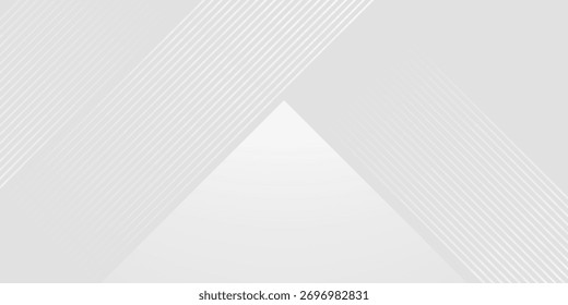 design de plano de fundo com padrão de linha diagonal em cor cinza. Modelo horizontal branco vetor para banner de negócios, fundo de convite formal, luxo.