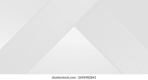design de plano de fundo com padrão de linha diagonal em cor cinza. Modelo horizontal branco vetor para banner de negócios, fundo de convite formal, luxo.
