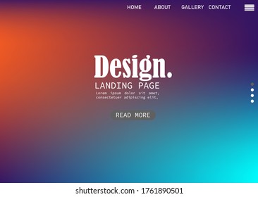 background design with dynamic and elegant color composition. landing page. Vector illustration