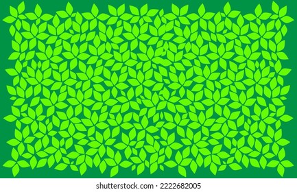 background design of fallen green abstract leaves in modern style.