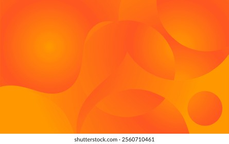 Background design featuring vibrant orange gradients combined with abstract patterns of circles, waves, and dynamic lines. Perfect for modern, energetic themes or creative graphic elements.