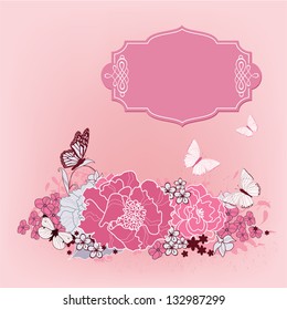 background for the design of flowers