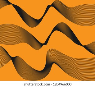 The background design of flowing lines.