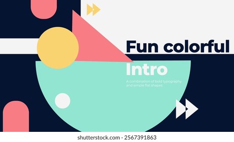 A Background design is a fun and colorful intro template. It's important not just to write what is on the image, but also to write the concept, mood, or idea behind it