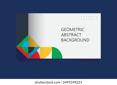 Hintergrunddesign mit geometrischen Formen . Präsentation, Flyer und Broschüre, Karten, Umschlag.