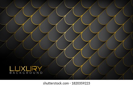 Background design with gold line and abstract shapes pattern. Vector background design. Perfect for background, banner, card and wallpaper.