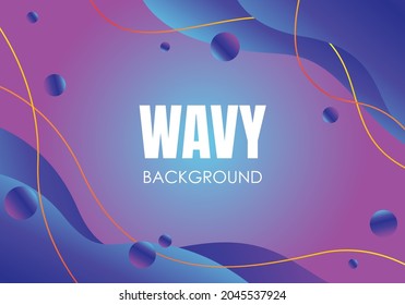 Background design with gradient and wavy shape