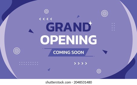 Background design of grand opening promo vector template