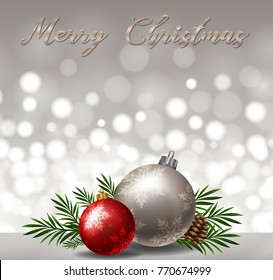 Background design with gray and red ornaments illustration