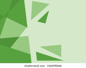 Background design with green abstract patterns illustration
