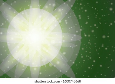 Background design with green light illustration